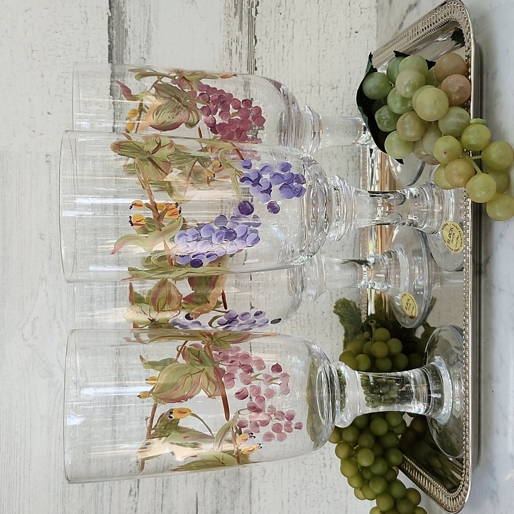 NWT BLOCK CRYSTAL NAPA VALLEY COLLECTION SET OF 4 DRINKWARE